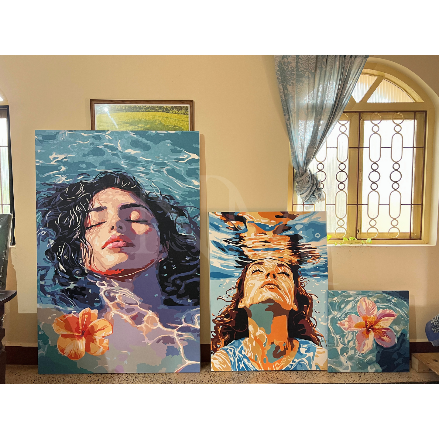 "Under Water" Original Acrylic Painting